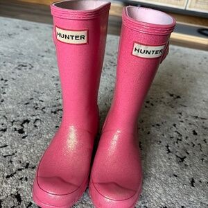 Girls Pink Hunter Rain Boots